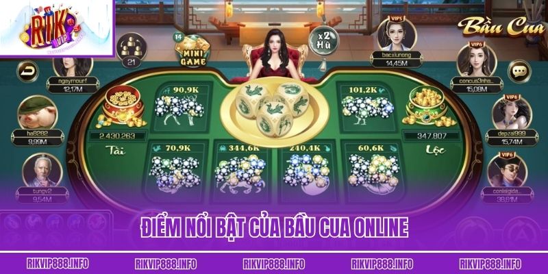 Điểm nổi bật của bầu cua online